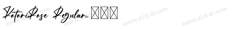 KotoriRose Regular字体转换